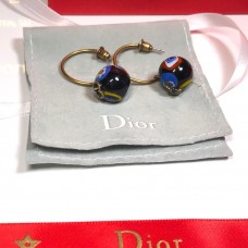 Retro Dior Tribales Multicolor Ball Pendant Ladies Brass Bee Asymmetric CD Earrings Price America