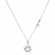 Tiffany Crown Charm Silver Necklace Female 18K White Gold HK 41CM