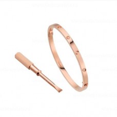 Cartier Love Bracelet SM with 10 Diamonds Pink Gold