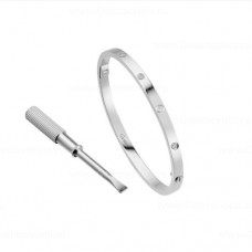 Cartier Love Bracelet SM with 6 Diamonds White Gold Version