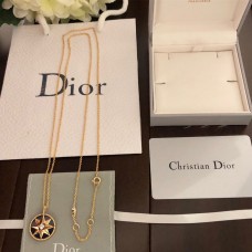 Dior Rose Des Vents Lapis Lazuli 8-point Star Pendant Yellow Gold Long Necklace
