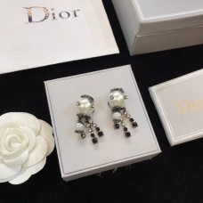 Christian Dior Tribales Diamonds Tassel Pendants Antique Silver Drop Earrings White Pearl Jewellery