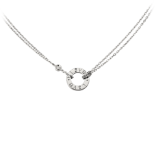 Cartier Love Necklace White Gold Diamonds