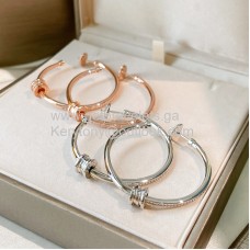 Bvlgari B.Zero1 Earrings White Gold/Rose Gold With Diamonds AAA