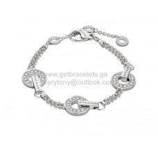 Bvlgari BVLGARI Bracelet with Full Pave Diamonds White Gold Copy