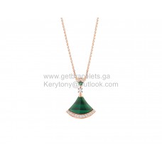 Bvlgari Divas Dream Necklace with Malachite and Pave Diamonds Rose Gold 1:1