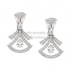 Bvlgari Divas Dream Openwork Elements Earrings With Diamonds White Gold Copy