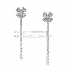 Bvlgari Fiorever Four-petal Flower Earrings With Pave Diamonds White Gold Highest quality
