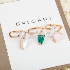 Bvlgari Gelati Ring Rose Gold Mounted Stones with Diamonds Perfect