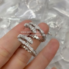 Bvlgari Serpenti Viper Earrings White Gold With Diamonds