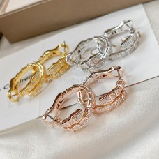 Bvlgari Serpenti Viper Earrings With Pave Diamonds 3 Colors Perfect