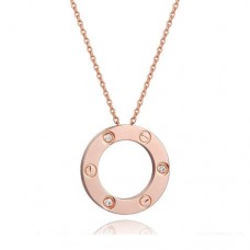 Cartier Love Pendant Necklace In Pink Gold With 3 Diamonds
