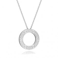 Cartier Love Necklace Set In White Gold With Diamonds