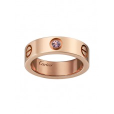 Cartier Love Ring 18K Pink Gold With 1 Pink Sapphire