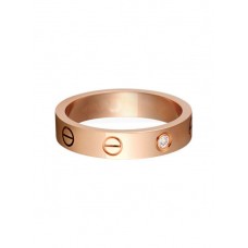 Cartier Love Wedding Bank 18K Pink Gold Love Ring With 1 Diamonds