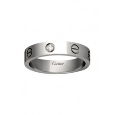 Cartier Love Wedding Band 18K White Gold Love Ring With 1 Diamonds