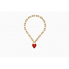 Dior Dioramour Red Drop-shaped Retro Brass Lucky Locket Necklace