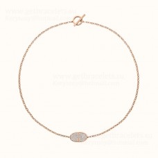 UK Chaine DAncre Verso Necklace With Diamonds Champagne