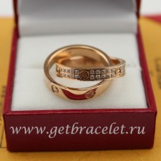 Cartier Love Ring Pink Gold Diamonds
