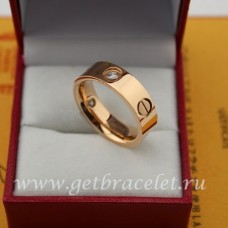 Cartier Love Ring Pink Gold With 3 Diamonds