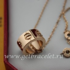 Cartier LOVE Pink Gold Necklace