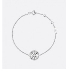 Dior Rose Des Vents 925 Sterling Silver Eight Pointed Star Pendant Ladies Diamonds Bracelet