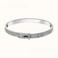 Hermes Kelly Bracelet With Pave Diamonds Silver/Yellow Gold/Rose Gold Lowest Price
