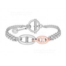 Hermes Farandole Bracelet in Silver With Rose Gold Women Jewelry