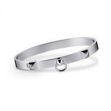 Hermes Collier de Chien Bracelet White Gold