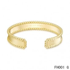 Van Cleef And Arpels Open Bracelet In Yellow Gold