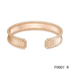 Van Cleef And Arpels Open Bracelet In Pink Gold