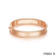 Van Cleef And Arpels Perlee Signature In Pink Gold Bracelet-Small Model