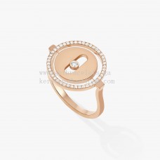 Messika Lucky Move Ring With Diamonds Rose Gold and White Gold