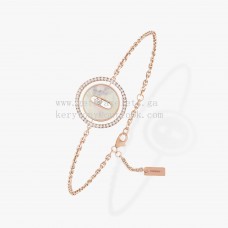 Messika Lucky Move White Mother-of-Pearl Bracelet Rose Gold and White Gold