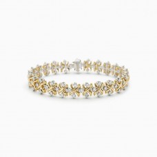 Tiffany Co. Schlumberger? Dazzing Yellow Gold Diamonds Lynn Bracelet Price Dubai