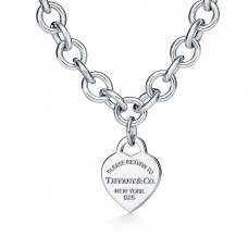 Tiffany Return To Tiffany Single Heart Pendant Thick Link 50CM Necklace For Silver/Rose Gold/Yellow Gold