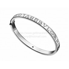 BVLGARI BVLGARI Bangle Bracelet in White Gold with Diamonds