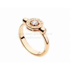 BVLGARI BVLGARI Flip Pink Gold Ring with Diamond