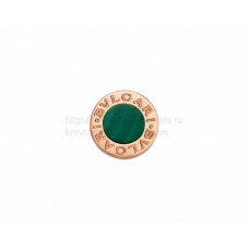 BVLGARI BVLGARI MAKE YOUR PAIR Rose Gold Single Earrings Set with Malachite