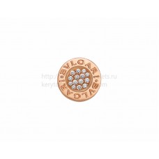 BVLGARI BVLGARI MAKE YOUR PAIR Rose Gold Single Earrings Set with Pave Diamonds
