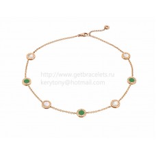 BVLGARI BVLGARI Necklace in Pink Gold with Jadeite Jade and Mother of Pearl
