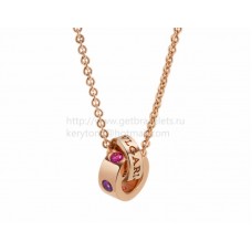 BVLGARI BVLGARI Necklace with Rose Gold with Amethysts and Pink Tourmalines