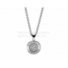 BVLGARI BVLGARI Pendant with White Gold Chain with Pave Diamonds