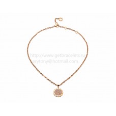 BVLGARI BVLGARI Pink Gold Pave Diamond Necklace
