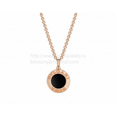 BVLGARI BVLGARI necklace Pink Gold with Onyx and Pave Diamonds