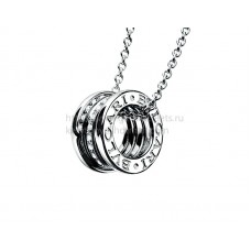 Bvlgari B.zero1 White Gold with Pave Diamond Pendant
