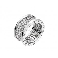 Bvlgari B.zero1 4-Band Ring White Gold with Pave Diamonds