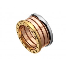 Bvlgari B.zero1 4-Band Ring in Rose White and Yellow Gold