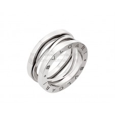 Bvlgari B.zero1 Legend Geometric 3-Band Ring in White Gold
