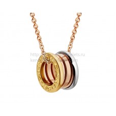 Bvlgari B.zero1 Pendant in Rose White and Yellow Gold